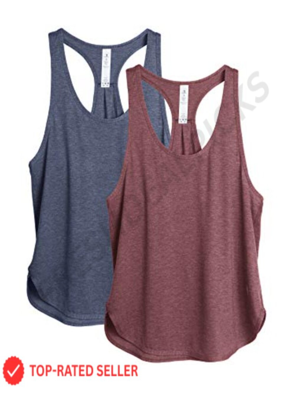 Women's Racerback Workout Tank Top Curved Hem Athletic